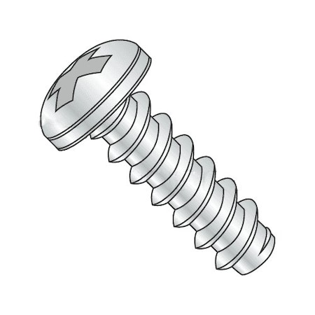 Self-Drilling Screw, #10 X 1/4 In, Zinc Plated Steel Pan Head Phillips Drive, 10000 PK